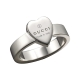 GUCCI TRADEMARK RING WITH HEART PENDANT 心型商標戒指 925銀 古馳